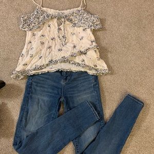 American eagle floral tank